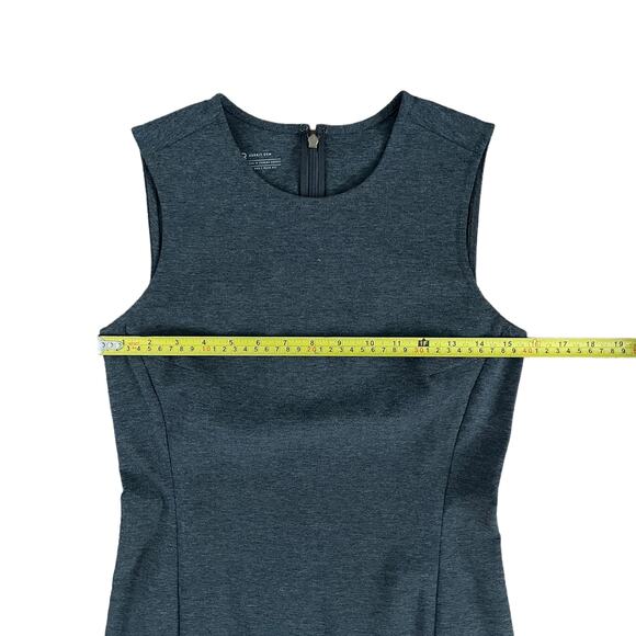 QOR Ponte Sheath Dress Womens XS Heather Gray Sleeveless Simple Basic Classic - Picture 7 of 10